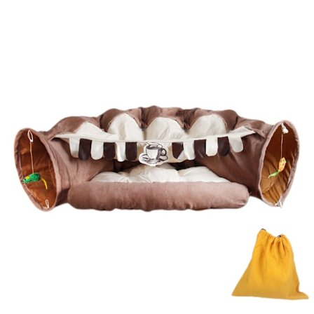 Kattunnelbädd - 2 i 1 inomhus hopfällbar katt lektunnel T