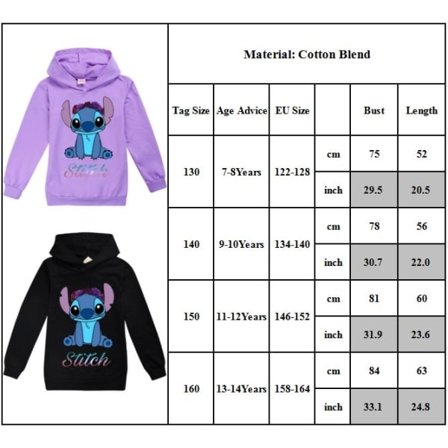 Barn Lilo Stitch Hoodies Tröja med print pink 150cm