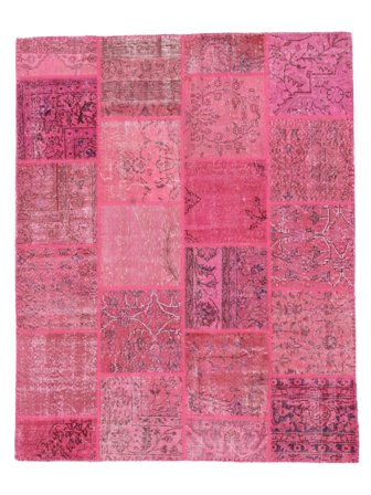 Annodato A Mano Patchwork Tappeto 160X200 Vintage Di Lana Rosso Scuro/Rosso