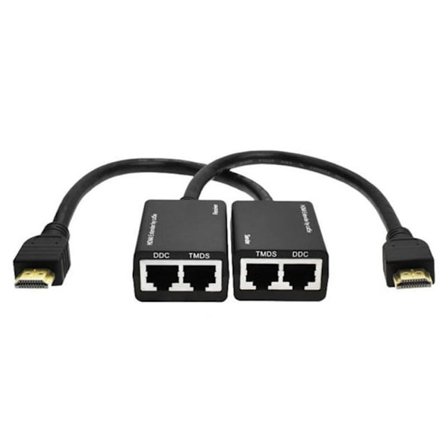 1 Par RJ45 CAT5e CAT6 UTP LAN Ethernet Extender Repeater 1080P 3D upp till 30m Sändare och Mottagare