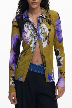 Desigual Camicia Maniche Lunghe Donna Verde