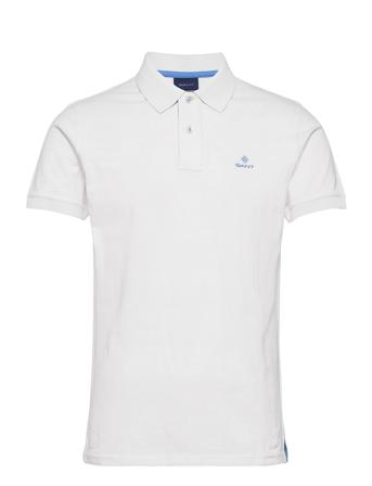 Contrast Collar Pique Ss Rugger Polos Short-sleeved Valkoinen GANT