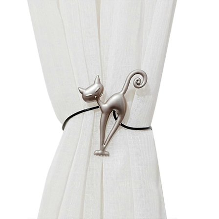 Gardinbånd Magnetisk Bred Anvendelse Legering Katteform Mini Draperiholder Husholdningsartikler