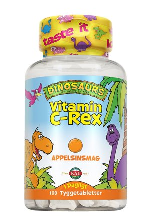 KAL DinoSaurs vit. C-rex tygge børn 100 tabl., Helse & Madvarer, Børnevitaminer, C-vitamin Til Børn