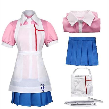 Danganronpa Mikan Tsumiki Anime Uniform kvinnelig kjole Cosplay kostyme klær A1