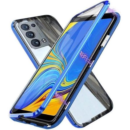 Oppo Reno 6 Pro 5G Cover (6,55"), Magnetisk Adsorption Front og Bagside Hærdet Glas Cover Bumper