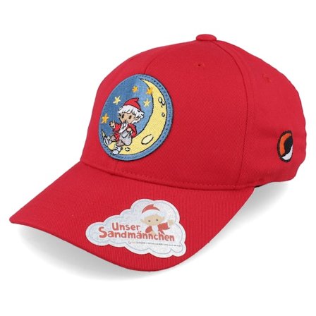Kinder Unser Sandmännchen - Rot flexfit Cap - Kinder Sandmännchen Round Patch Red Flexfit @ Hatstore