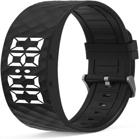 Fitsleep 2025 Vibrerende Alarmarmbånd for Dyp Søvn - Stille Vekkerklokke Armbånd svart