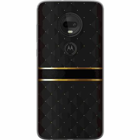 Motorola Moto G7 Genomskinligt Skal Golden Stripes