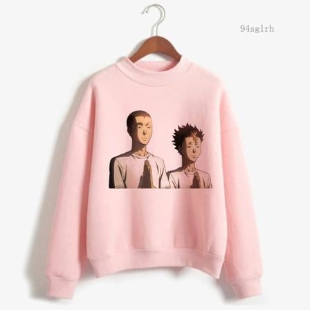 Anime Haikyuu Hoodie Toppar Herr Harajuku Mode Streetwear Kawaii Oya Grafisk Crewneck Pullovers Unisex sweatshirt Man 11326 XXL