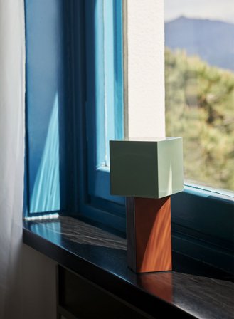 Pivot bordlampe oppladbar H26 - rusty mint