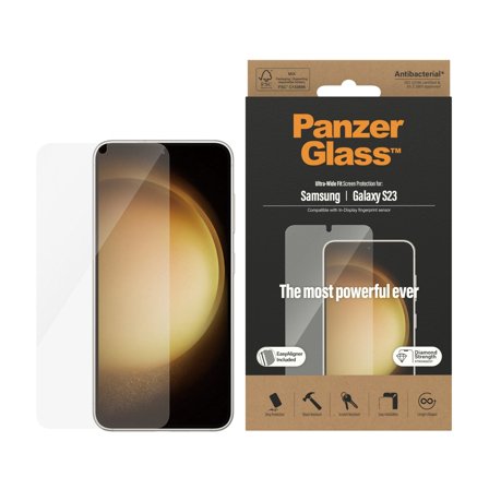 Panzer Samsung Galaxy S23 | Ultra-Wide Fit w. EasyAligner Screen Protector PanzerGlass - High quality tempered glass screen protector