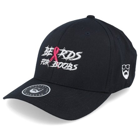 Bearded Man - Negro flexfit Gorra - Beards For Boobs Black Flexfit @ Hatstore