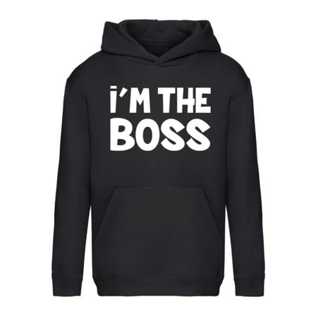 Im The Boss - Hættetrøje / Sweater - BØRN sort Svart - 116