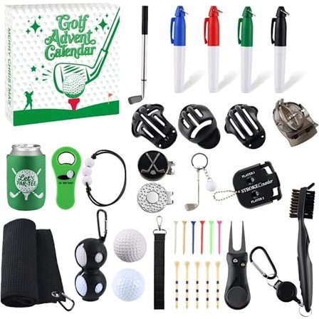 Golf Adventskalender 2025 – 24 Dager Julekalender for Golfere Golfelskere Menn Pappa Gaveidé