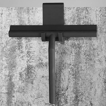 Baderomstilbehør, Dusjskrape, Vindusskrape, Silikon, Svart