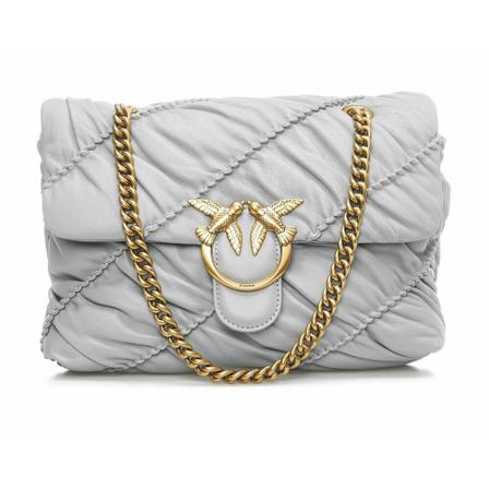Pinko Shoulder Tas 1P22Rk A03M 22 , Grijs , Dames , Maat: ONE Size Schoudertassen