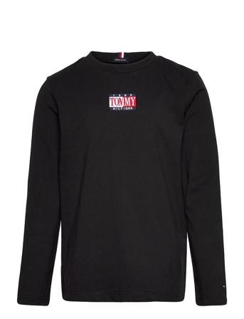 Timeless Tommy Tee L/S Langærmet T-shirt Sort Tommy Hilfiger