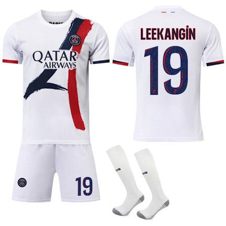 2024-2025 Paris Saint-Germain Bortedrakt Barn Voksen Fotballdrakt Nr. 19 LEEKANGIN
