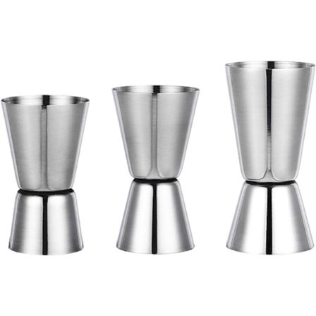 St Rostfritt Stål Cocktail Jigger Set, Dryckesmått, Professionell Bartender Dryckesmätkopp 15/30ml, 20/40ml och 25/50ml