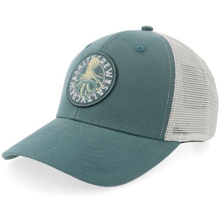 Salty Crew - Grön trucker Keps - Tentacles Retro Dark Hydro Trucker @ Hatstore