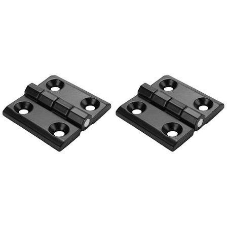 6 x Svarta Aluminium Möbler Skåpsdörr Gångjärn 50mm x 50mm