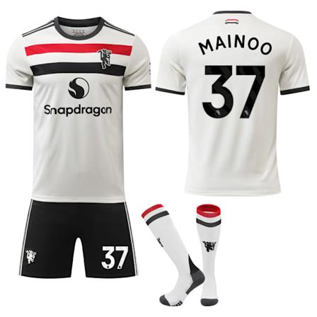 2024-2025 Manchester United Bortetrøje til Børn og Voksne, Fodboldtrøje nr. 37 MAINOO 28