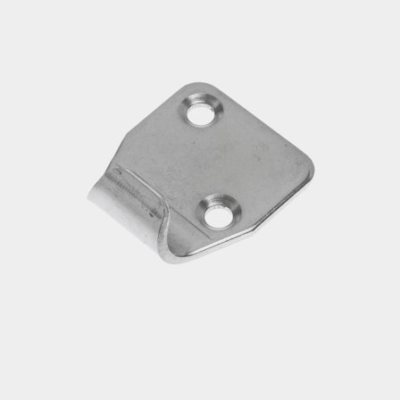Latch fitting for cam latch Roca 14, 39.5 mm x 35 mm, straight, acid-proof stainless steel AISI 316