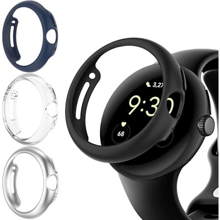 /EA/4-pack Skal för Pixel Watch 3/2/1 41mm, Stöttåligt Hårt PC Skyddsskal, Allround Kantstöd Kompatibelt med Pixel Watch 3/2/1 41mm