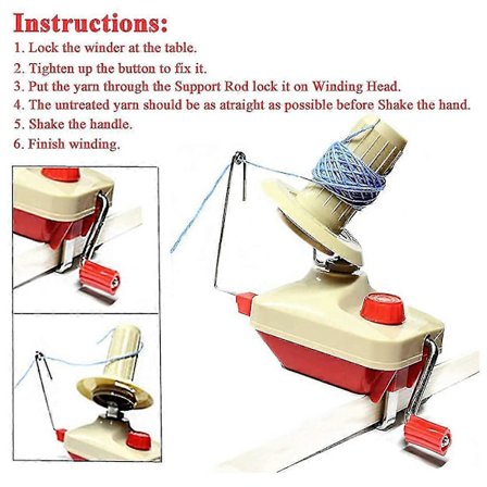 Garnvinda, Manuell Garnvinda, Vinda för Virkning, Lätt Att Installera Och Använda Vinda Med Stickning