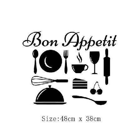 Bon Appetit seinäkoristeet Juliste Paster Tarrat Taustakuva Keittiö