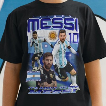 Messi Svart T-shirt - Argentina spelare tröja