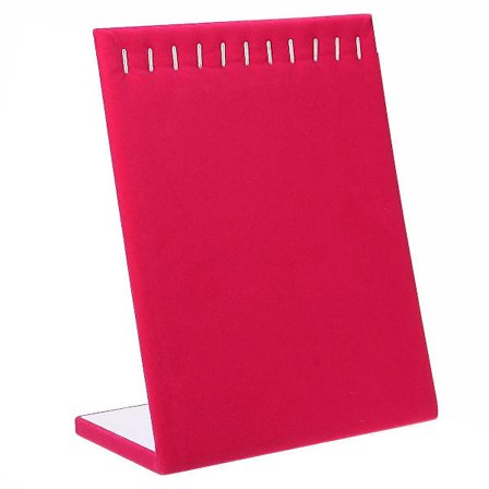 11 Kroker Fløyels Smykke Stativ Ørepynt Armbånd Halskjede Organizer Holder Display, Rød