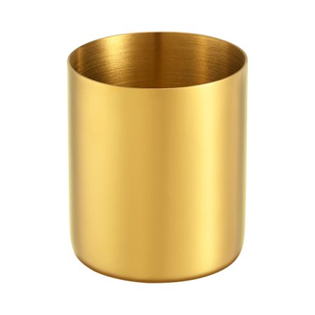 Guld 304 Rustfrit Stål Penneholder med Vakuum Belægning – Skrivebordsartikler, Makeupbørste, Køkkenredskab og Sofabord Organizer