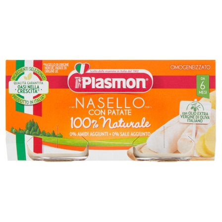 Plasmon Omogeneizzato Nasello Patate 6M+ 2x80g