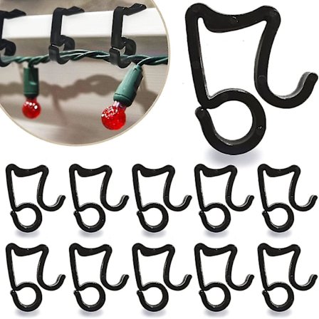 120 stykker juletakrennelys klips for utendørs hengende strenglys