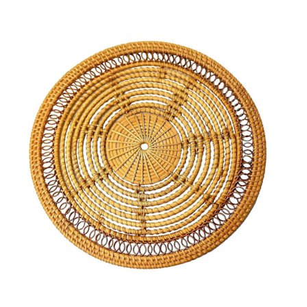 Rottinkipunos Kupin Alusmatto Sarja Juoma-aluset Pyöreä Kattilan Alusta Pöytätabletti Kodin Sisustus Eristys Käsintehty