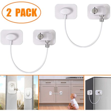 *2 stk. barnesikring for kjøleskap, skapdørlåser, solide Vi*