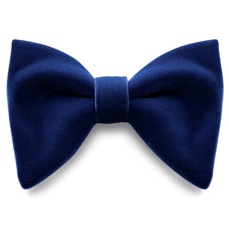 Kleos | Royal Blue Velvet Droopy Pre-Tied Bow Tie for Men - Pre-tied bow ties