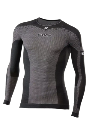 Unterhemd SIXS BreezyTouch LS Schwarz/Carbon M/L