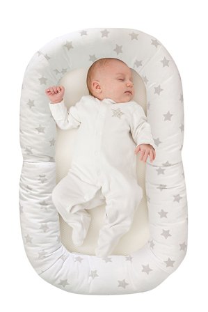 Little Chick London Babynest Hvid/Grå, Tøj & Bolig, Sengetøj, Dyner & Puder, Babymadrasser