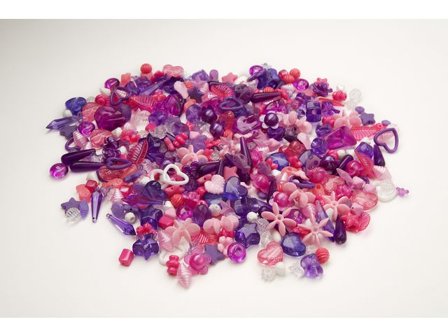 PLAYBOX Plastpärlor mix lila/rosa 1000/fp - Lyreco - Skola och förskola - Hobbymaterial - Pärlor
