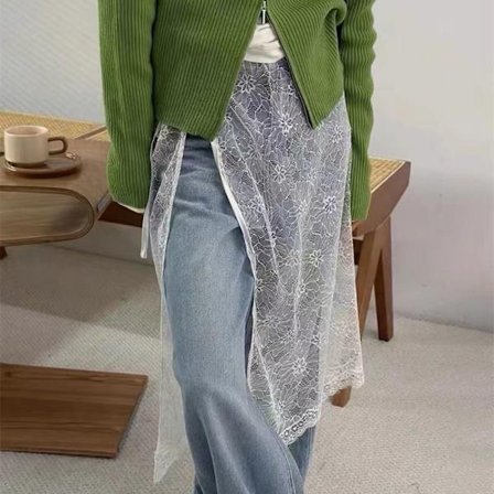 Snörskjol Lap Over Kjolar SVART