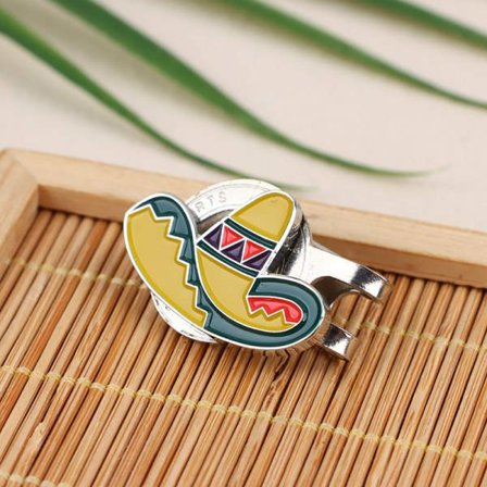 IC 1:a cowboyhatt golfboll markör Färgglad hattmärke med magnet