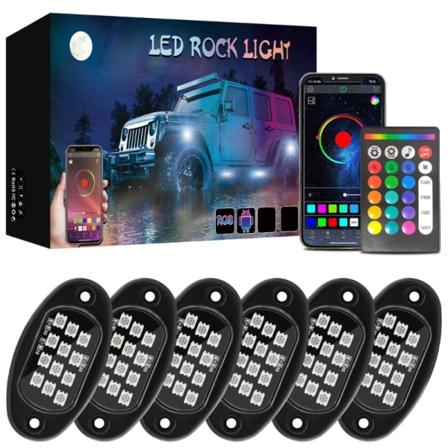 Trail Rig Lamp 12 LEDs Underglow Lights för pickuper Bil Vattentät