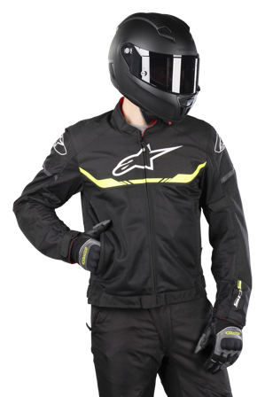 Kurtka Motocyklowa Alpinestars T-SPS Air Czarny/Fluorescencyjny żółty 46