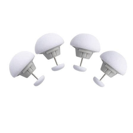 Dyneklemmer, 4-pak, hvid