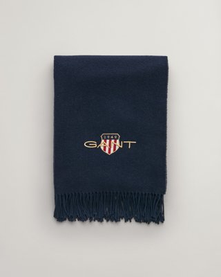 GANT - Archive shield ullblanding pledd 130x180cm evening blue