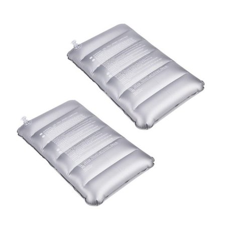 1/2-pakning Oppblåsbar pute / Reisepute i fløyel/PVC – oppblåsbar nakke- og ryggpute for reise, camping og strand