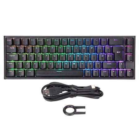 Mekanisk tangentbord 68 tangenter RGB bakgrundsbelyst typ C USB-anslutning Bred kompatibilitet Exakt stabilt spelande tangentbord